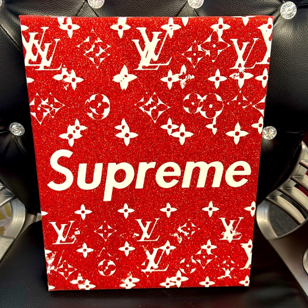 Oliver Gal supreme glitter red supreme canvas